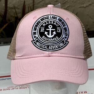 Pink & Beige Bahamas Hat